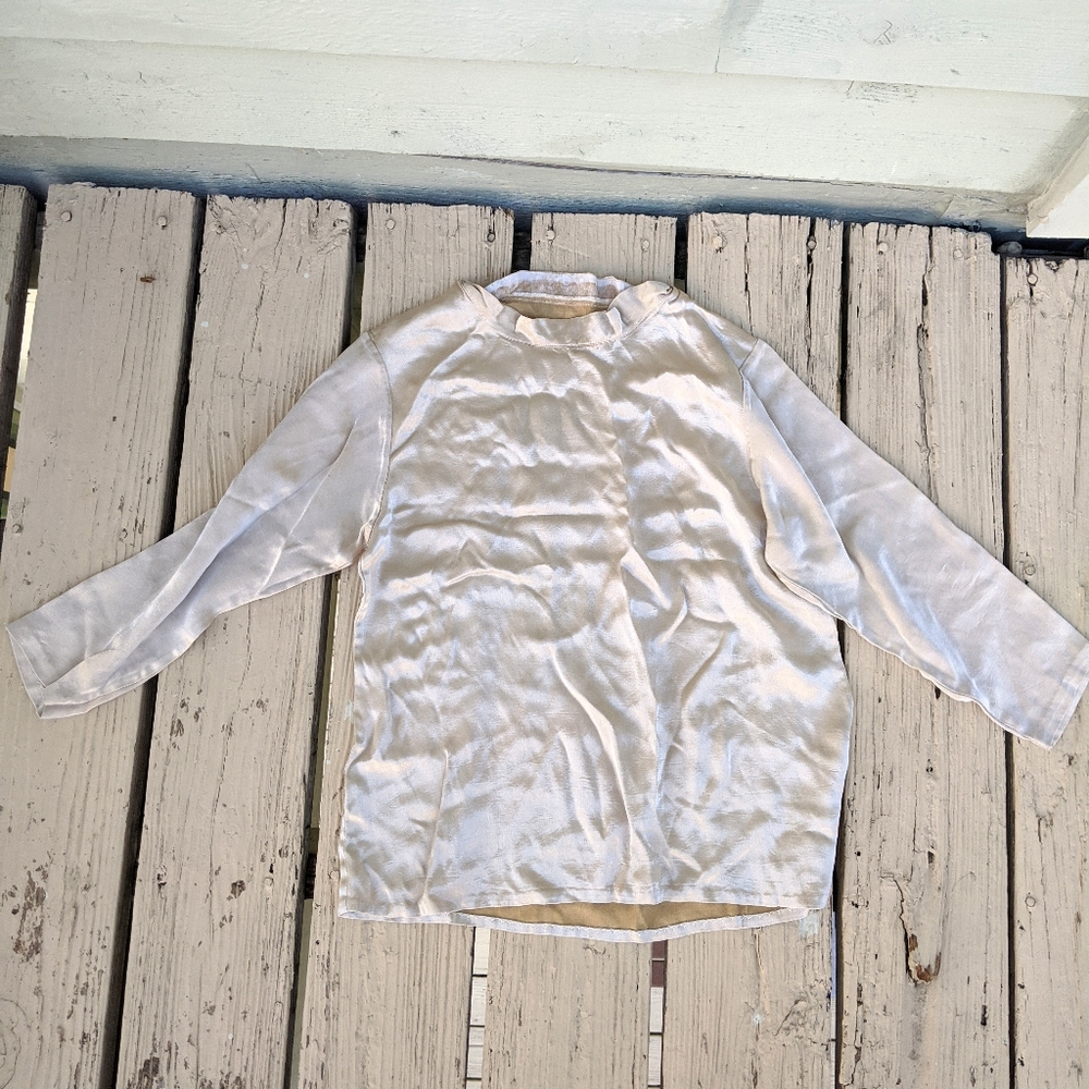 Vintage Cream Silk Blouse